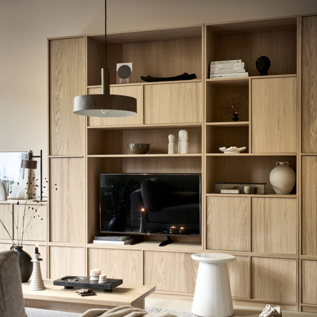 Modulair - Colonne de rangement 2 portes en bois H199cm