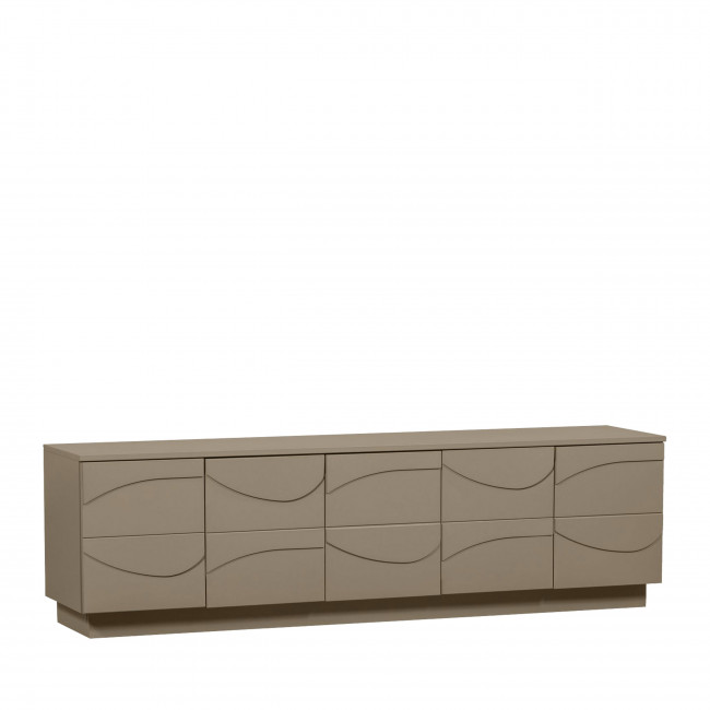 Teo - Meuble TV 5 portes en bois L180cm