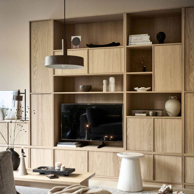 Modulair - Meuble TV 1 porte en bois L40cm