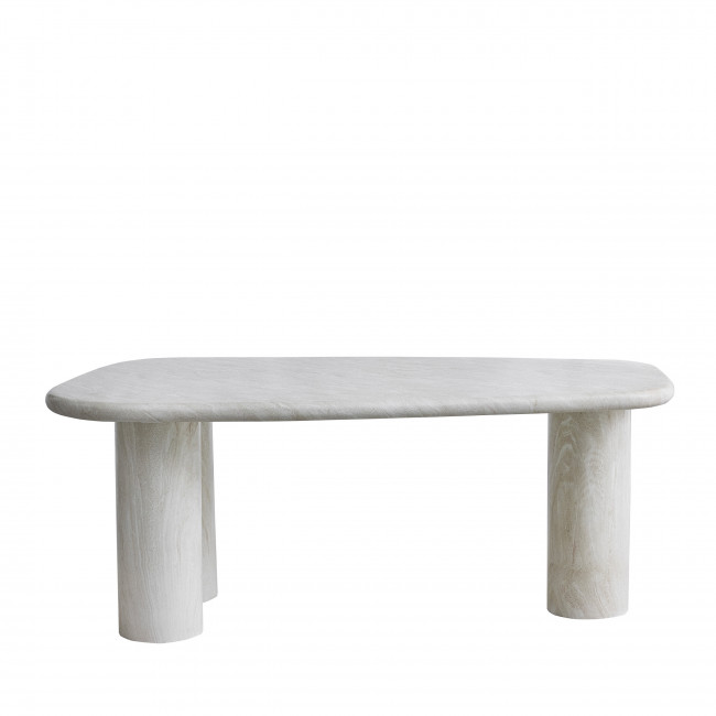 Rhodes - Table à manger en effet travertin