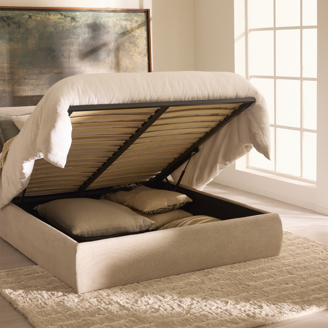 Cali - Lit coffre en tissu 160x200cm