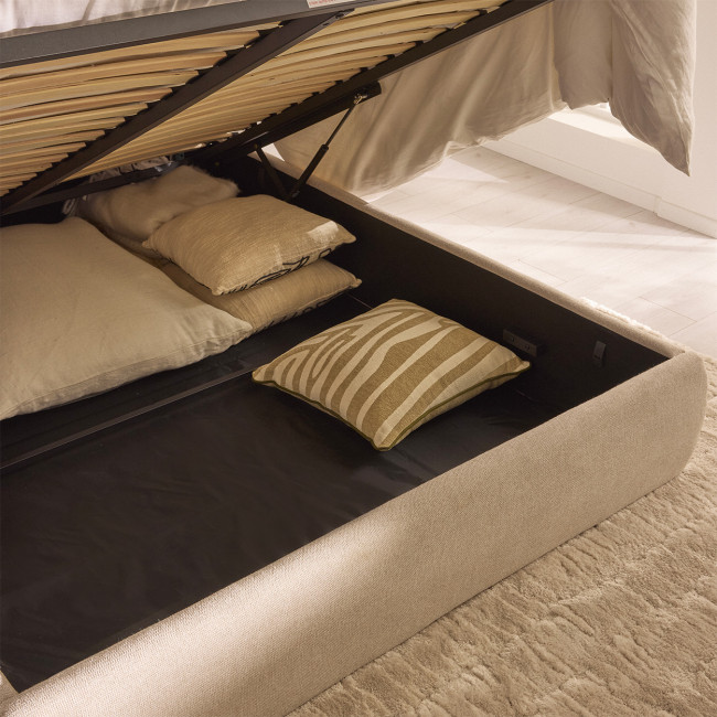 Cali - Lit coffre en tissu 160x200cm