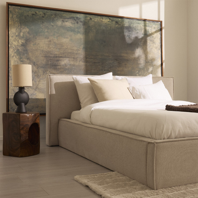 Liberia - Lit coffre en tissu 140x190cm