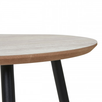Aalst - Table d'appoint ronde en effet marbre et métal ø40cm