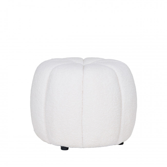 Paisley - Pouf rond en tissu bouclette ø48cm
