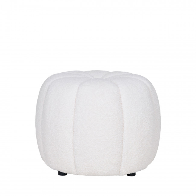 Paisley - Pouf rond en tissu bouclette ø48cm