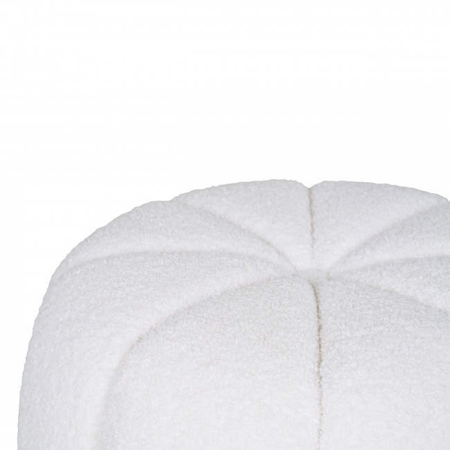 Paisley - Pouf rond en tissu bouclette ø48cm