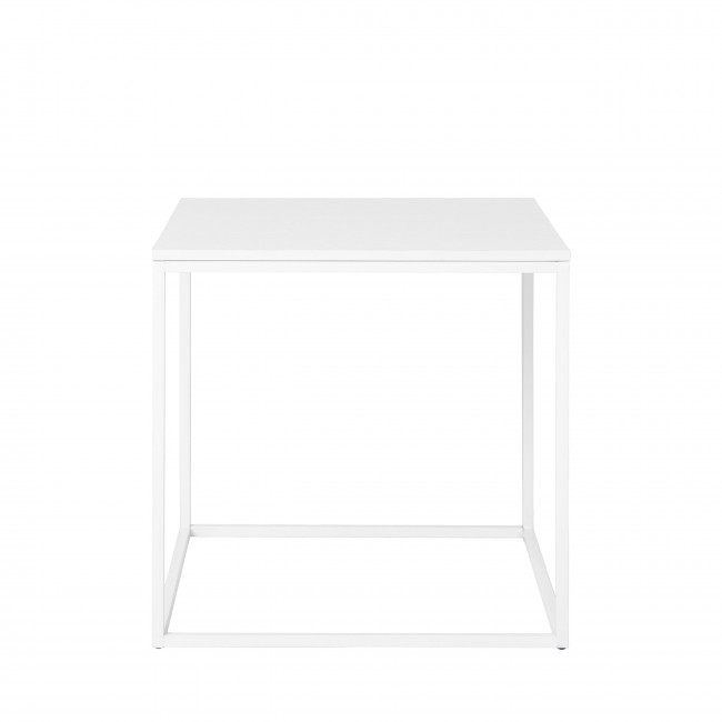 Vita- Bout de canapé en métal blanc