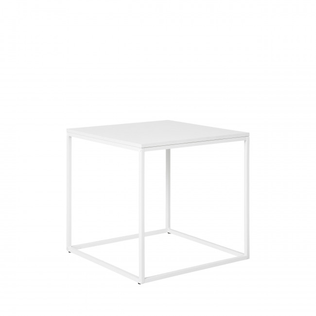 Vita- Bout de canapé en métal blanc