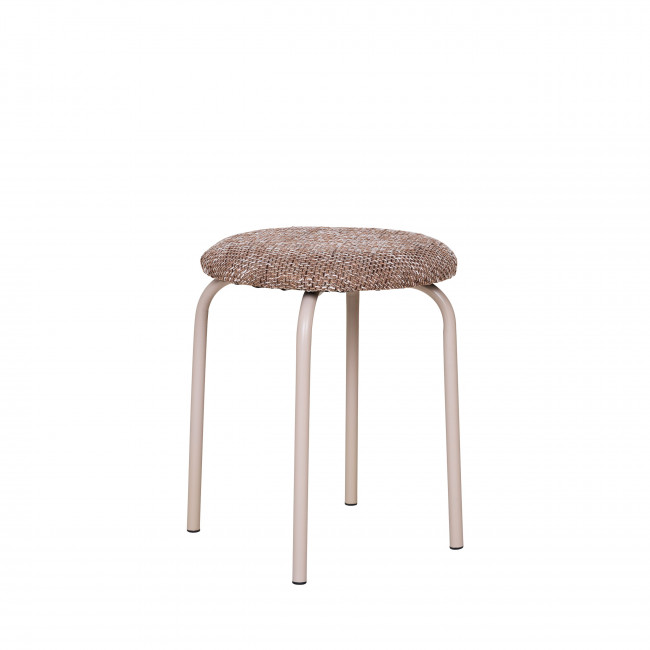 Asmara - Tabouret en tissu et métal H43cm
