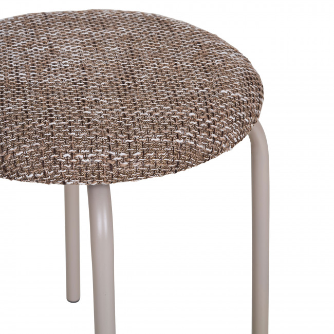 Asmara - Tabouret en tissu et métal H43cm