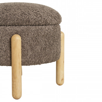 Medas - Pouf rond en tissu ø45cm