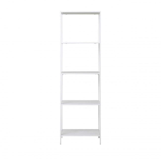 Vita - Etagère en bois et métal blanc 51x170cm