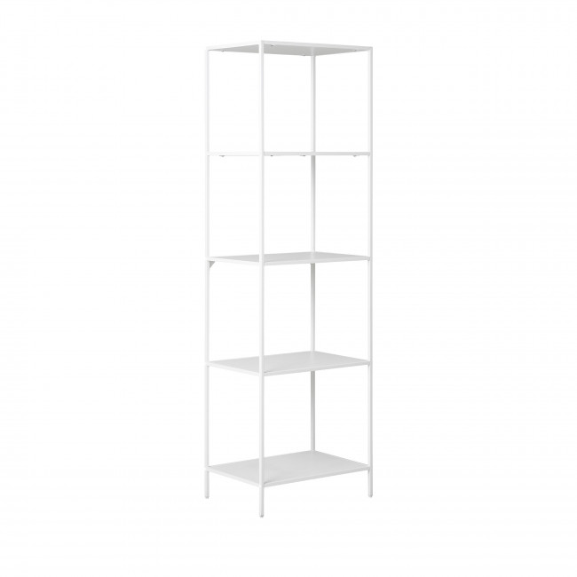 Vita - Etagère en bois et métal blanc 51x170cm