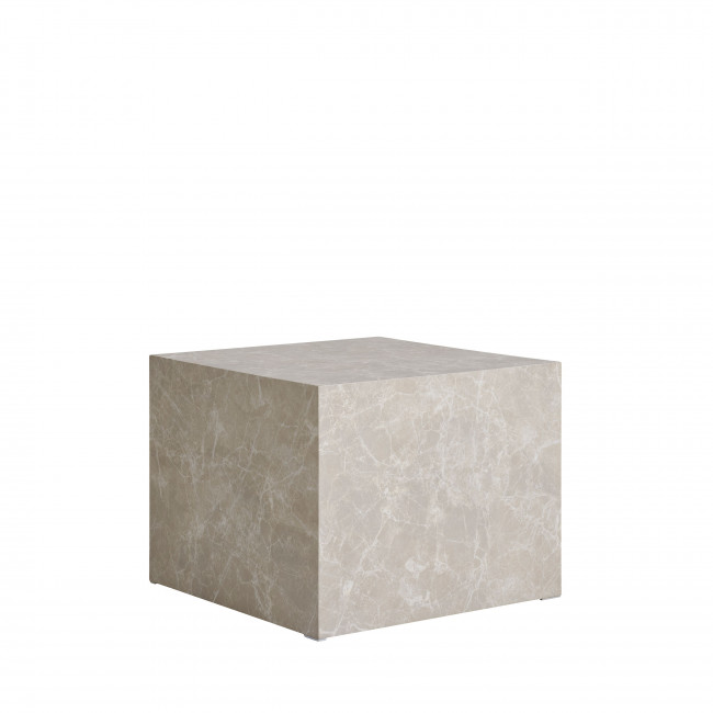 Prague - Table basse carrée en effet marbre 50x50cm