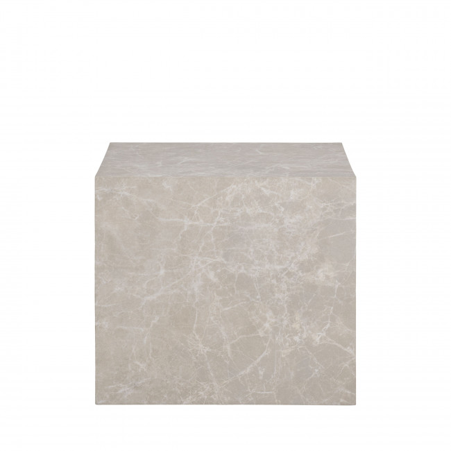 Prague - Table basse carrée en effet marbre 50x50cm