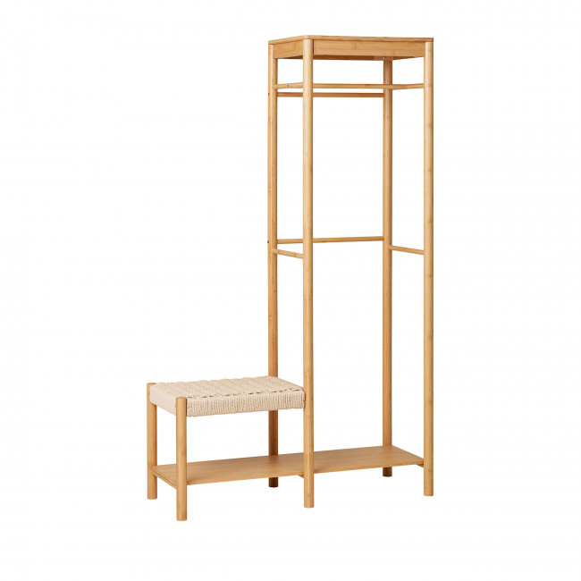 Ember - Vestiaire d'entrée en bambou et corde H165cm