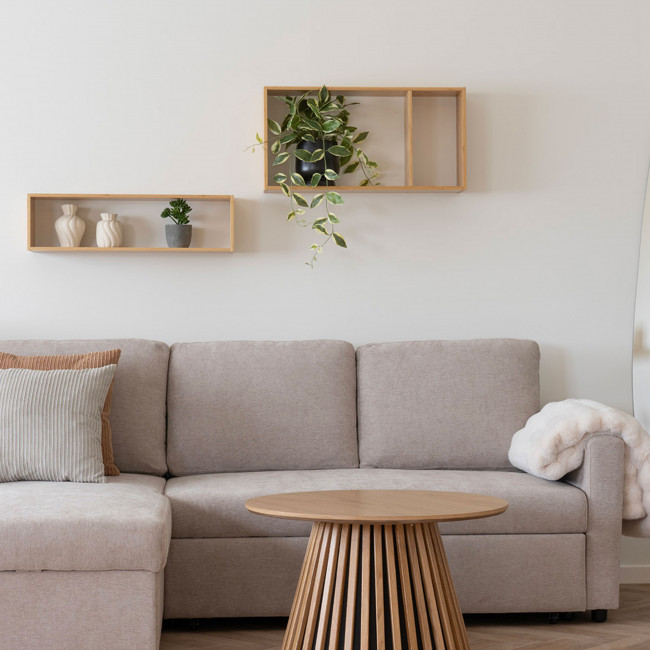 Ember - Etagère murale 2 niches en bambou L70cm