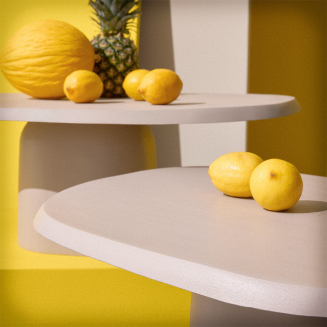 Lecce - Table basse en aluminium 71x57cm