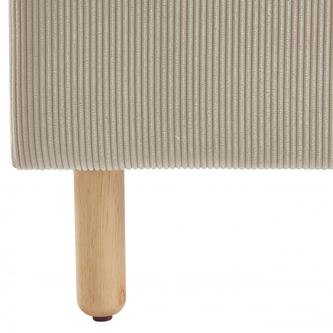 Kiel - Lit en velours côtelé 90x190cm