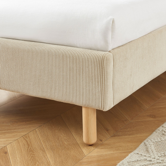 Kiel - Lit en velours côtelé 90x190cm