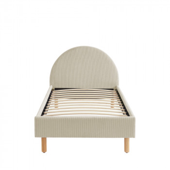 Kiel - Lit en velours côtelé 90x190cm