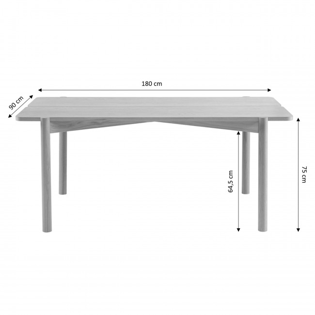 Lorna - Table à manger 8 personnes en bois