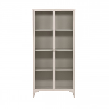 Piring - Vaisselier 2 portes en verre et métal H190cm