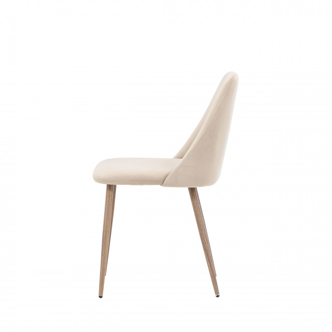 Night - Lot de 2 chaises en velours et métal