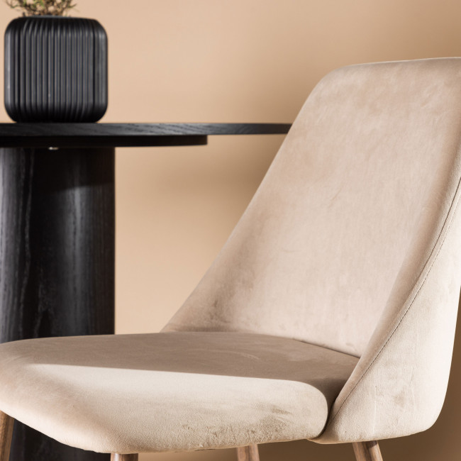 Night - Lot de 2 chaises en velours et métal