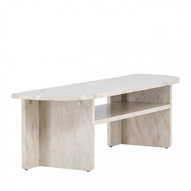 Alesund - Meuble TV en effet travertin L140cm