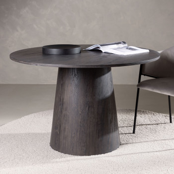 Lanzo - Table à manger 4 personnes ronde en bois