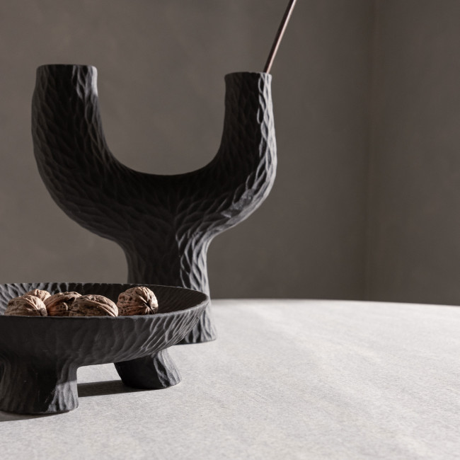 Gronvik - Table à manger 8 personnes organique en effet marbre