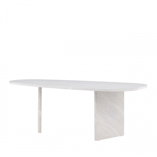 Gronvik - Table à manger 10 personnes organique en effet marbre