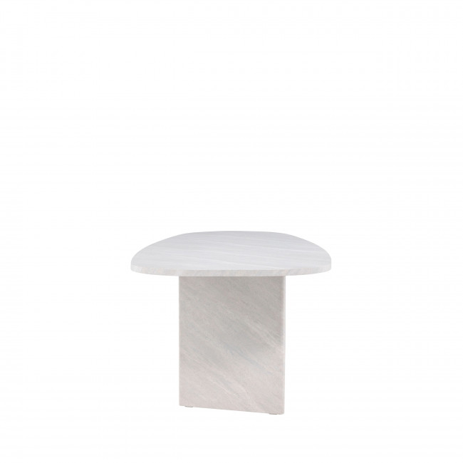 Gronvik - Table à manger 10 personnes organique en effet marbre