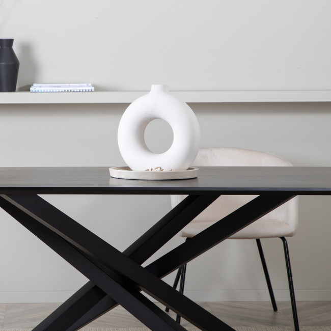 Piazza - Table à manger 8 personnes en bois et métal