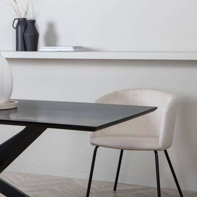 Piazza - Table à manger 8 personnes en bois et métal