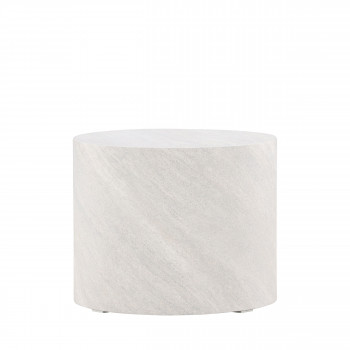 York - Table d'appoint ronde effet marbre ø50cm