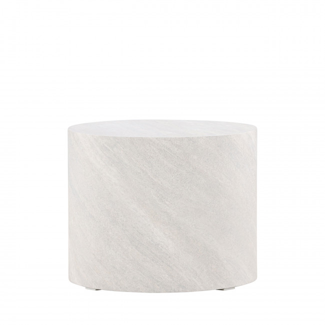 York - Table d'appoint ronde effet marbre ø50cm