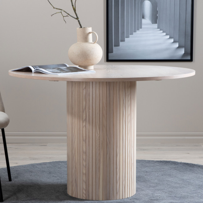 Bianca - Table à manger 4 personnes ronde en bois