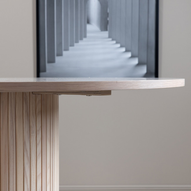 Bianca - Table à manger 4 personnes ronde en bois