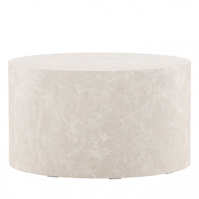 York - Table basse ronde effet marbre ø80cm