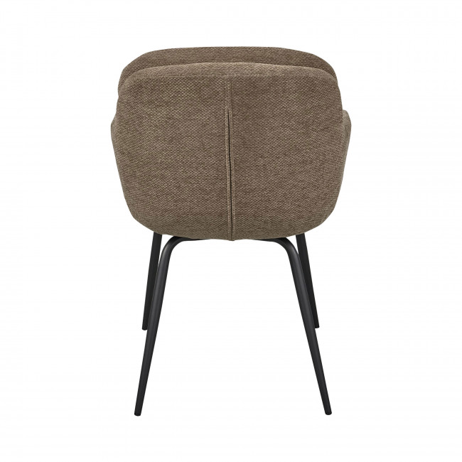 Runa - Lot de 2 fauteuils de table en tissu et métal