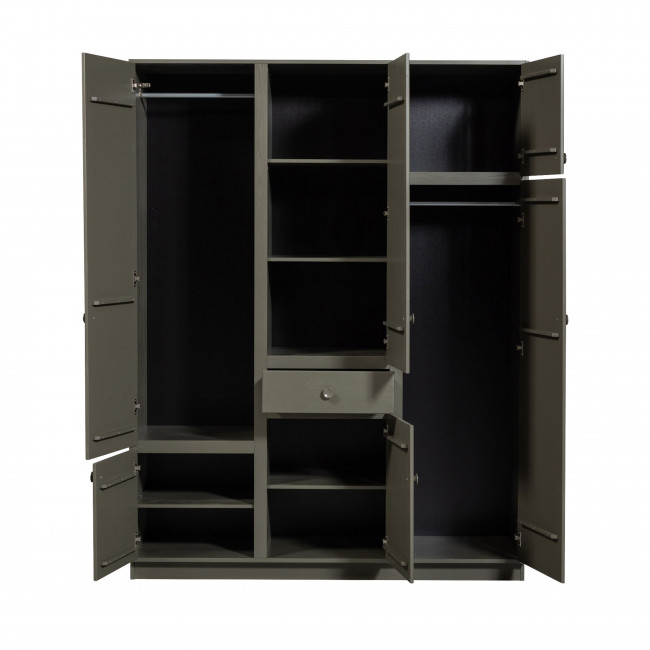 Alfie - Armoire 6 portes 1 tiroir en bois H210cm