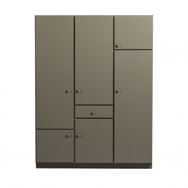 Alfie - Armoire 6 portes 1 tiroir en bois H210cm
