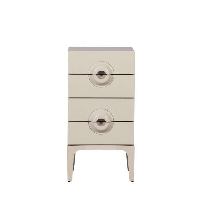 Merge - Petit meuble de rangement 4 tiroirs en bois et métal H89cm