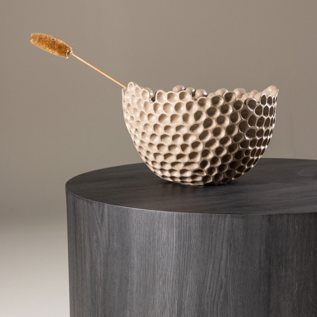 York - Table basse ronde effet marbre ø80cm