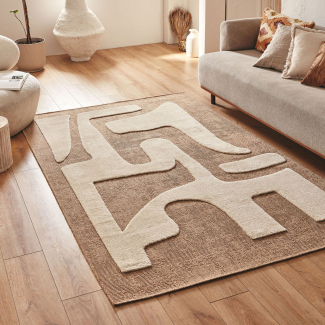 Aura - Tapis bohème à motif abstrait