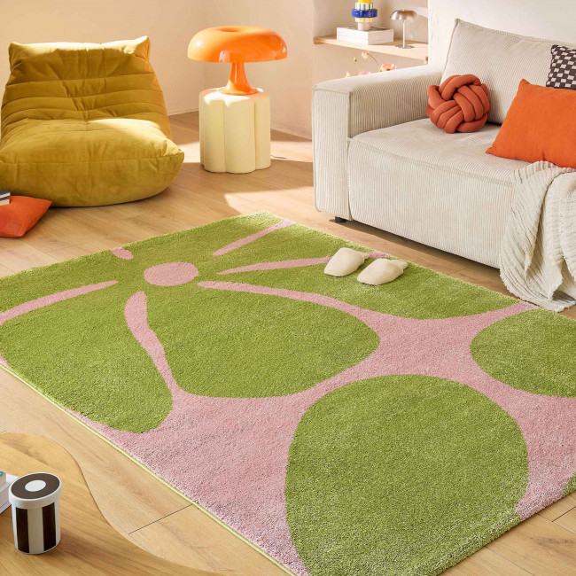 Pop - Tapis vintage à motif floral