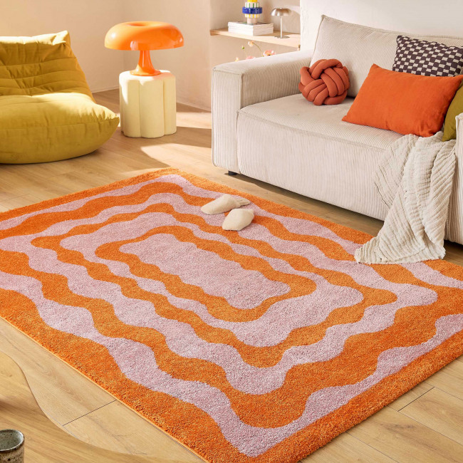 Groove - Tapis vintage à motif festonné